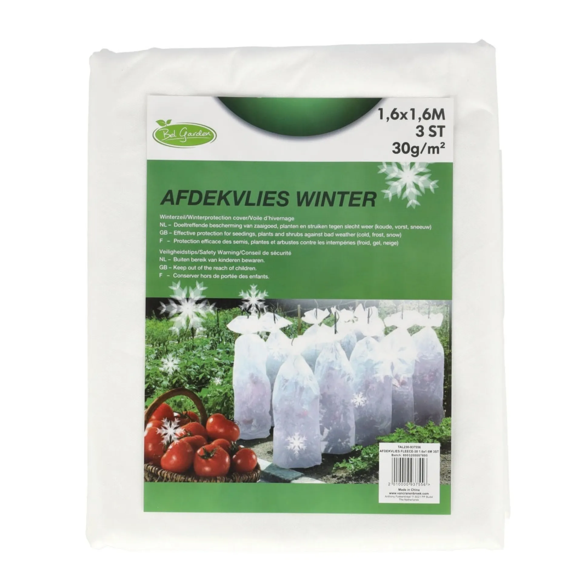 Afdekvlies fleece-30 1.6x1.6m 3st
