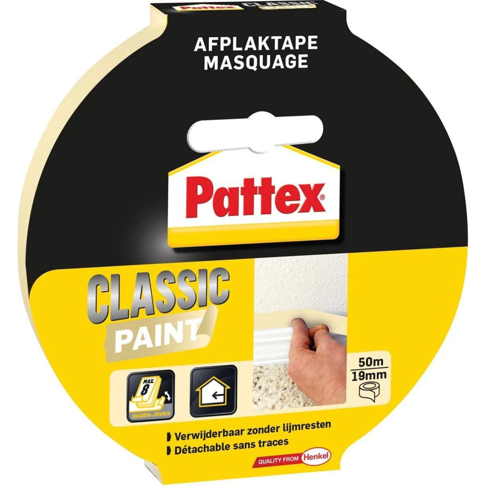 Afplaktape verf 50Mx19mm Pattex