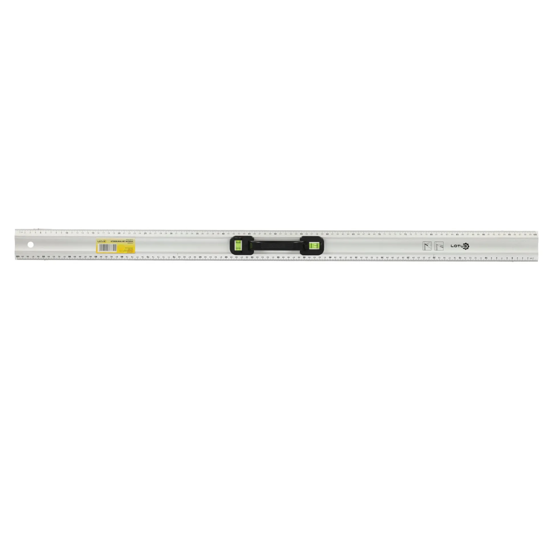 Aftekenliniaal met waterpas 1000 mm Lotus