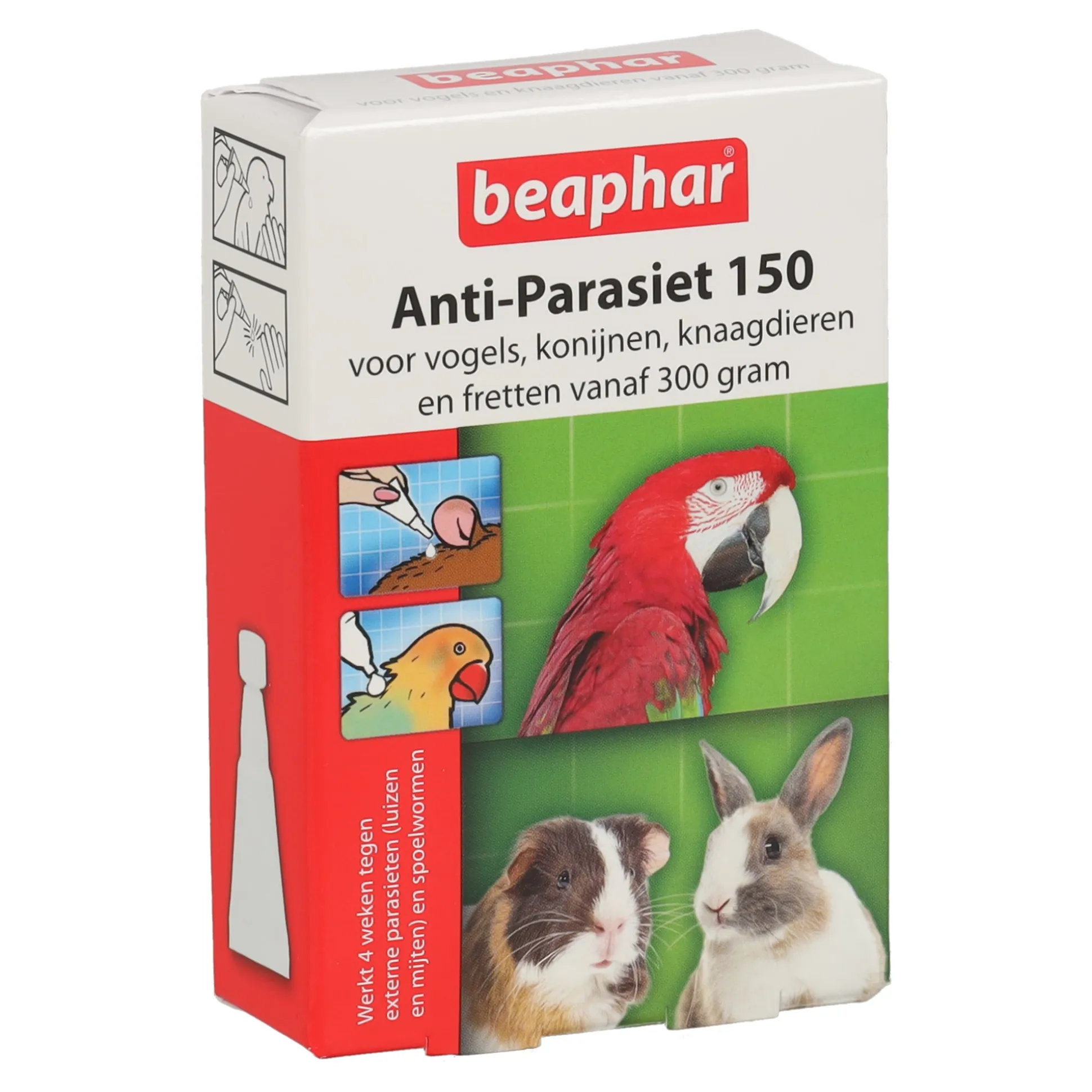 Anti-parasiet 150 knaag/vogel +300g 4st Beaphar