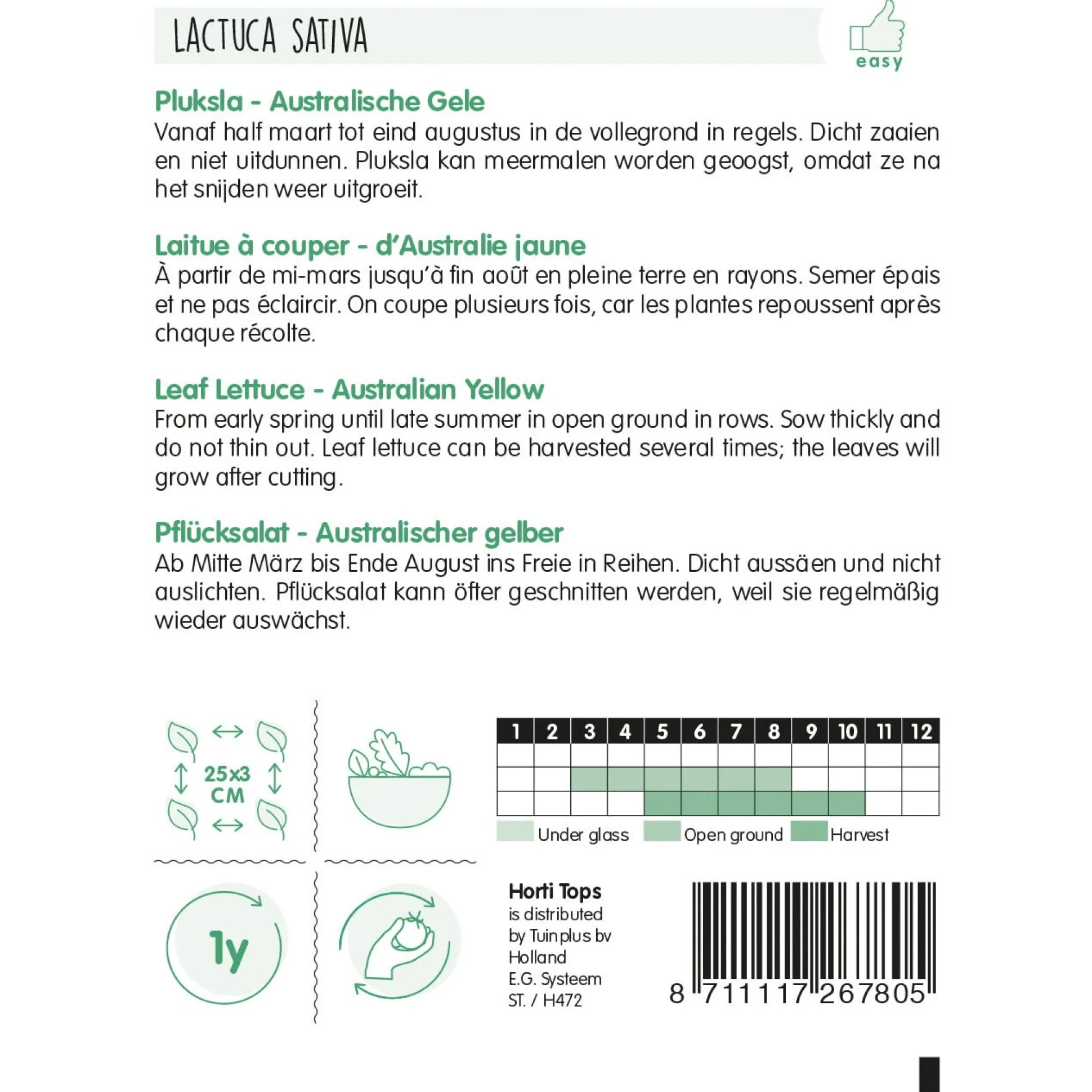 Australische gele pluksla