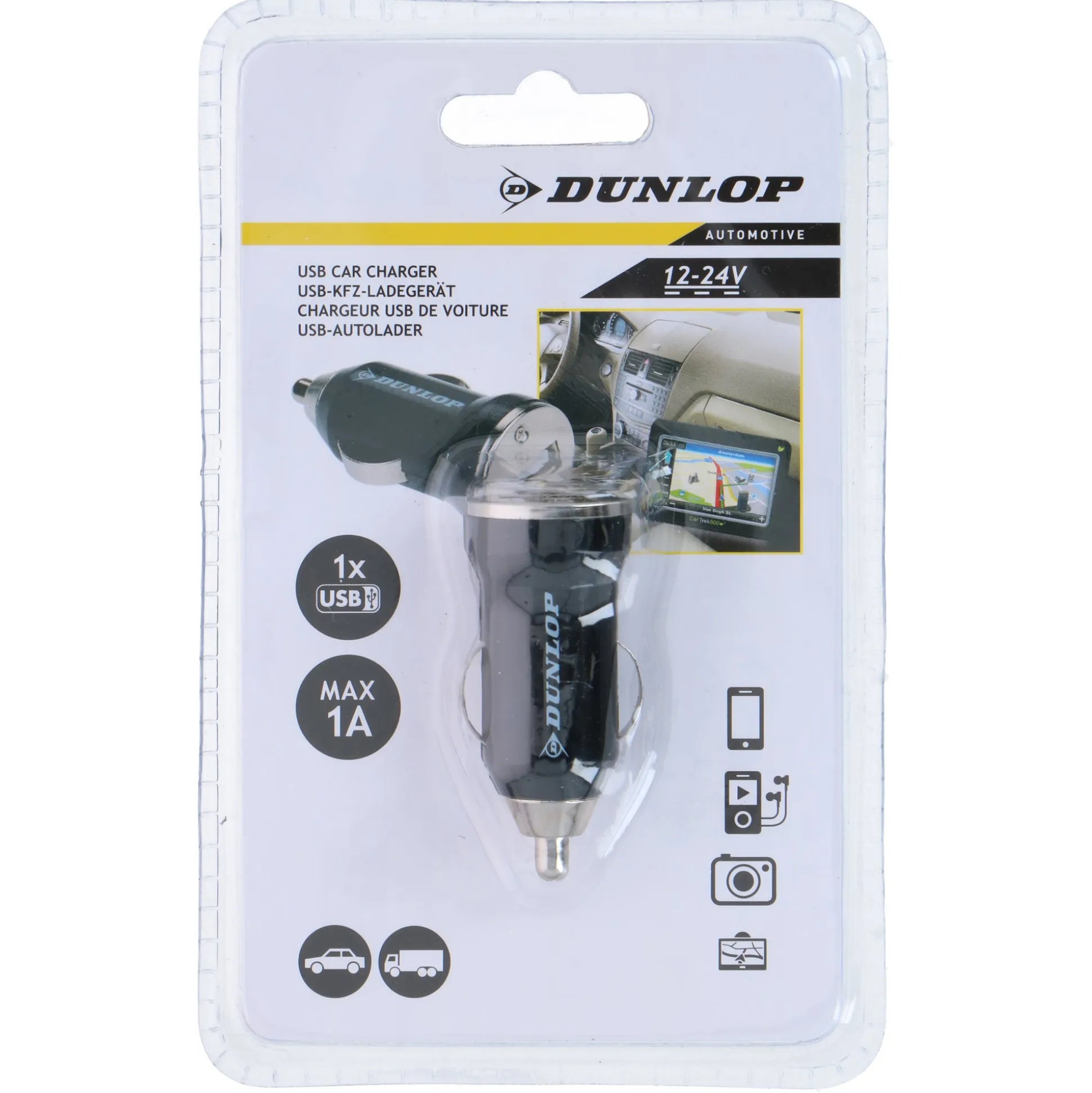 Autolader USB 12-24V Dunlop