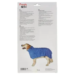 Badmantel hond blauw XL 75cm