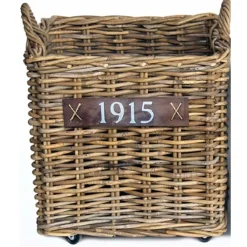 Bak rotan met wielen 50 x 50 cm