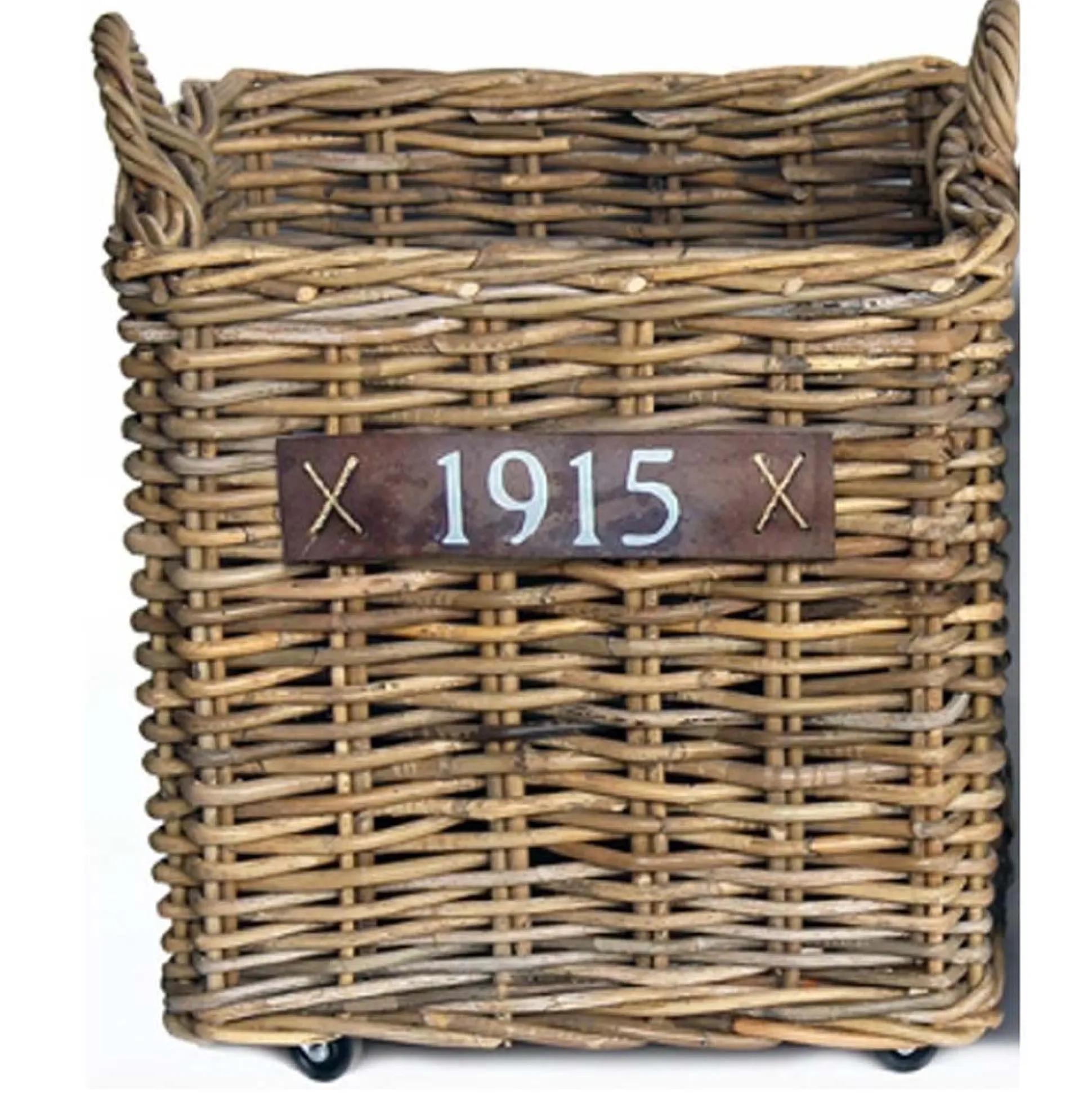 Bak rotan met wielen 50 x 50 cm