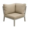 Bank hoek Brozzi milky grey met kussens