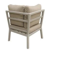 Bank hoek Brozzi milky grey met kussens