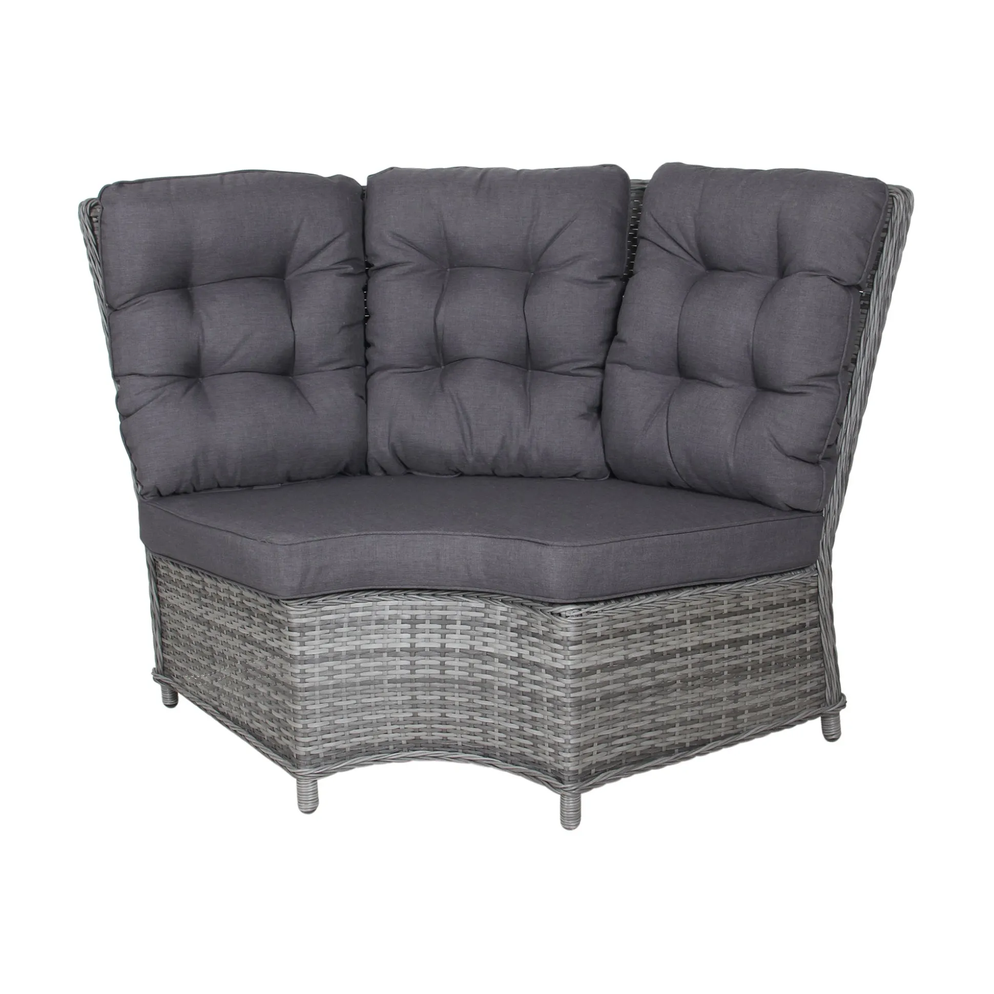 Bank hoek rond Sicura Willow Grey Bois le Duc