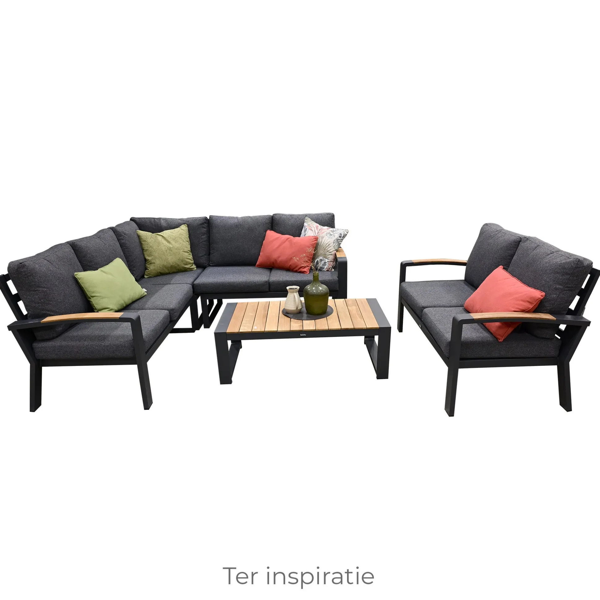 Bank 2-zit Foxton Antraciet Bois le Duc