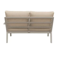 Bank 2-zit links Brozzi milky grey met kussens