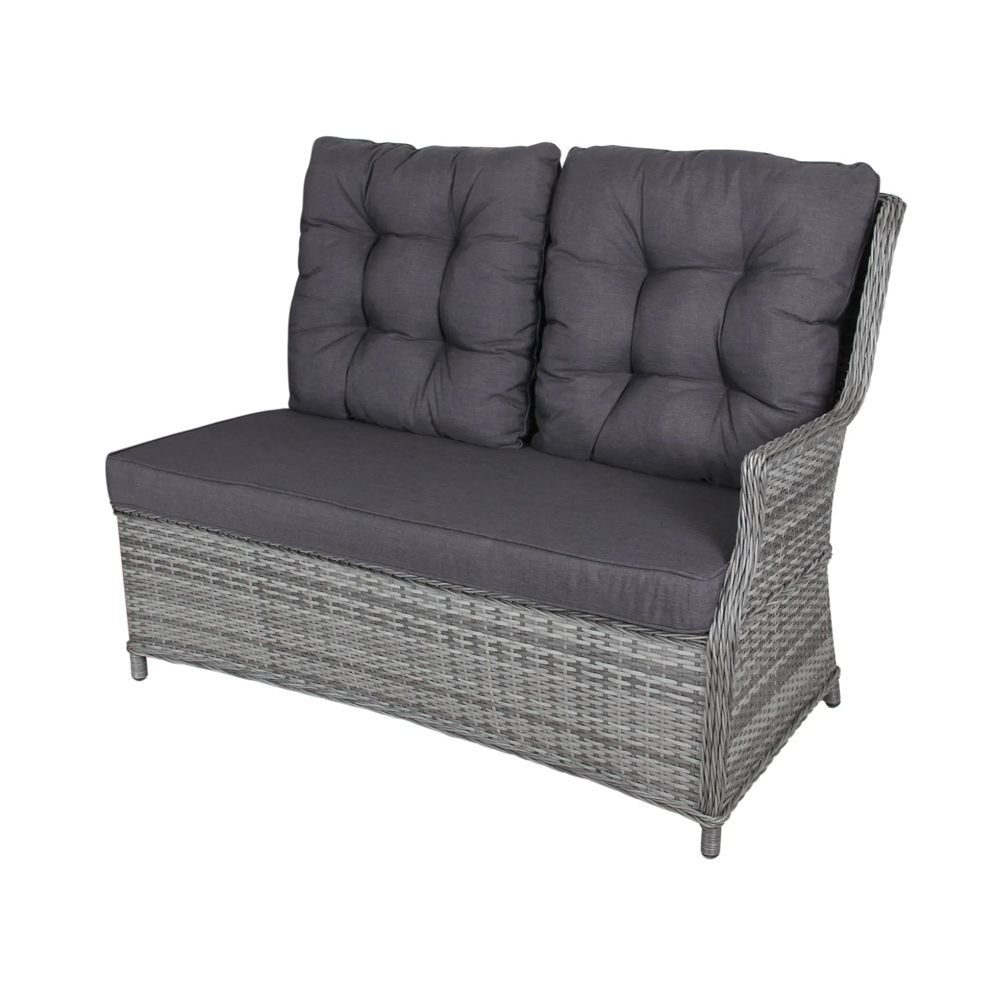Bank 2-zit links Sicura Willow Grey Bois le Duc