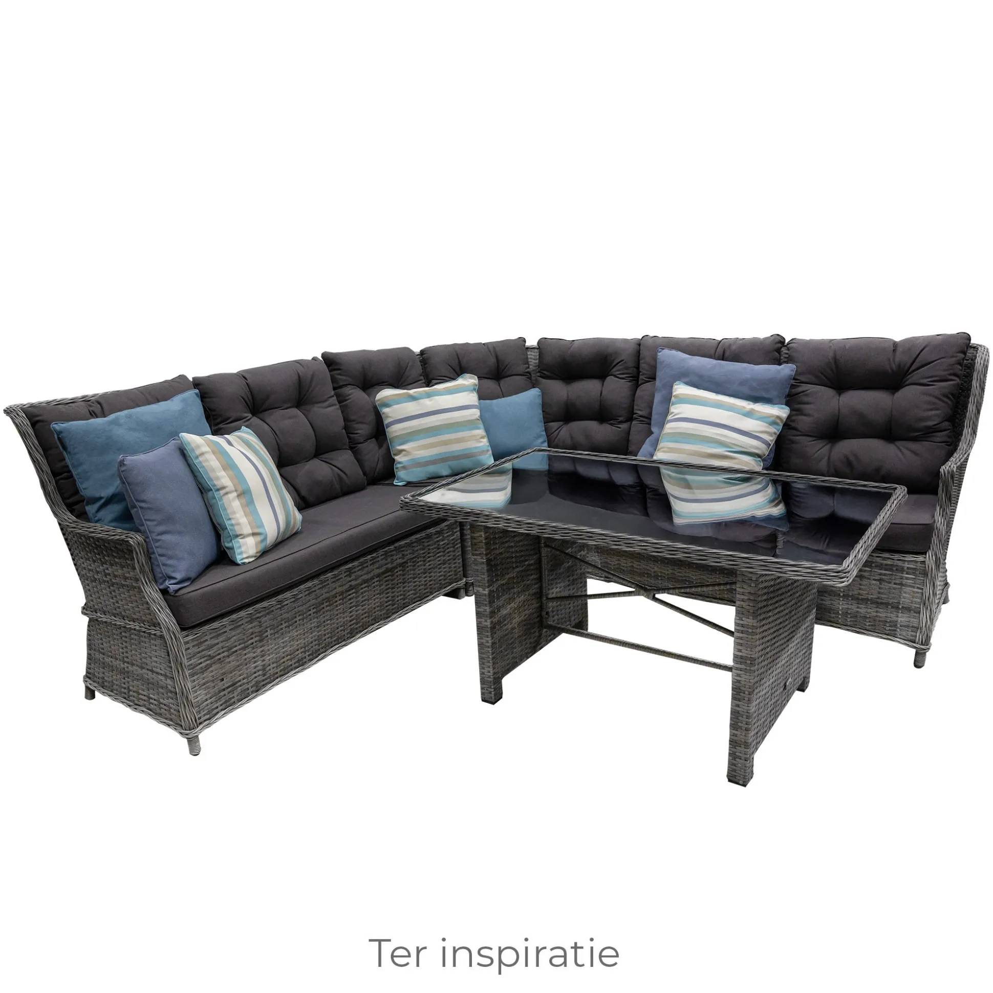 Bank 2-zit links Sicura Willow Grey Bois le Duc