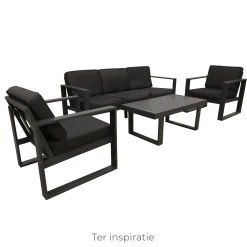 Bank 3-zit Lucito Antraciet Bois le Duc