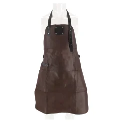 Barbecue schort leder bruin
