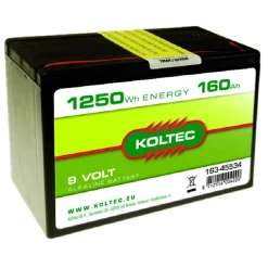 Batterij 9V - 160AH Alkeline Koltec