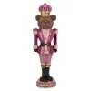 Beeld beer trompet roze 39cm