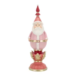 Beeld kerstman donkerroze 49 cm