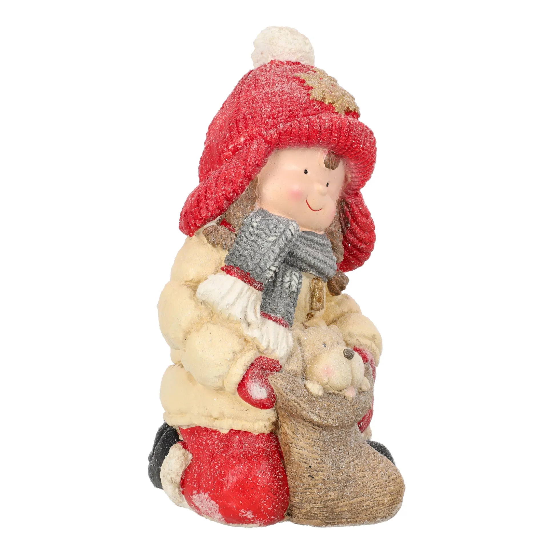 Beeld kind hond 40cm