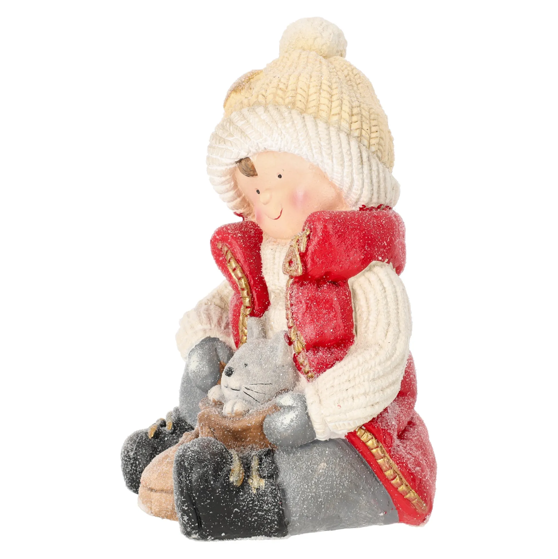 Beeld kind kat 38cm