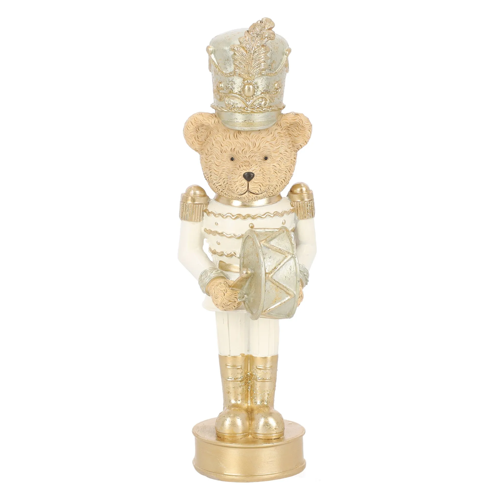 Beeld notenkraker beer goud 25 cm