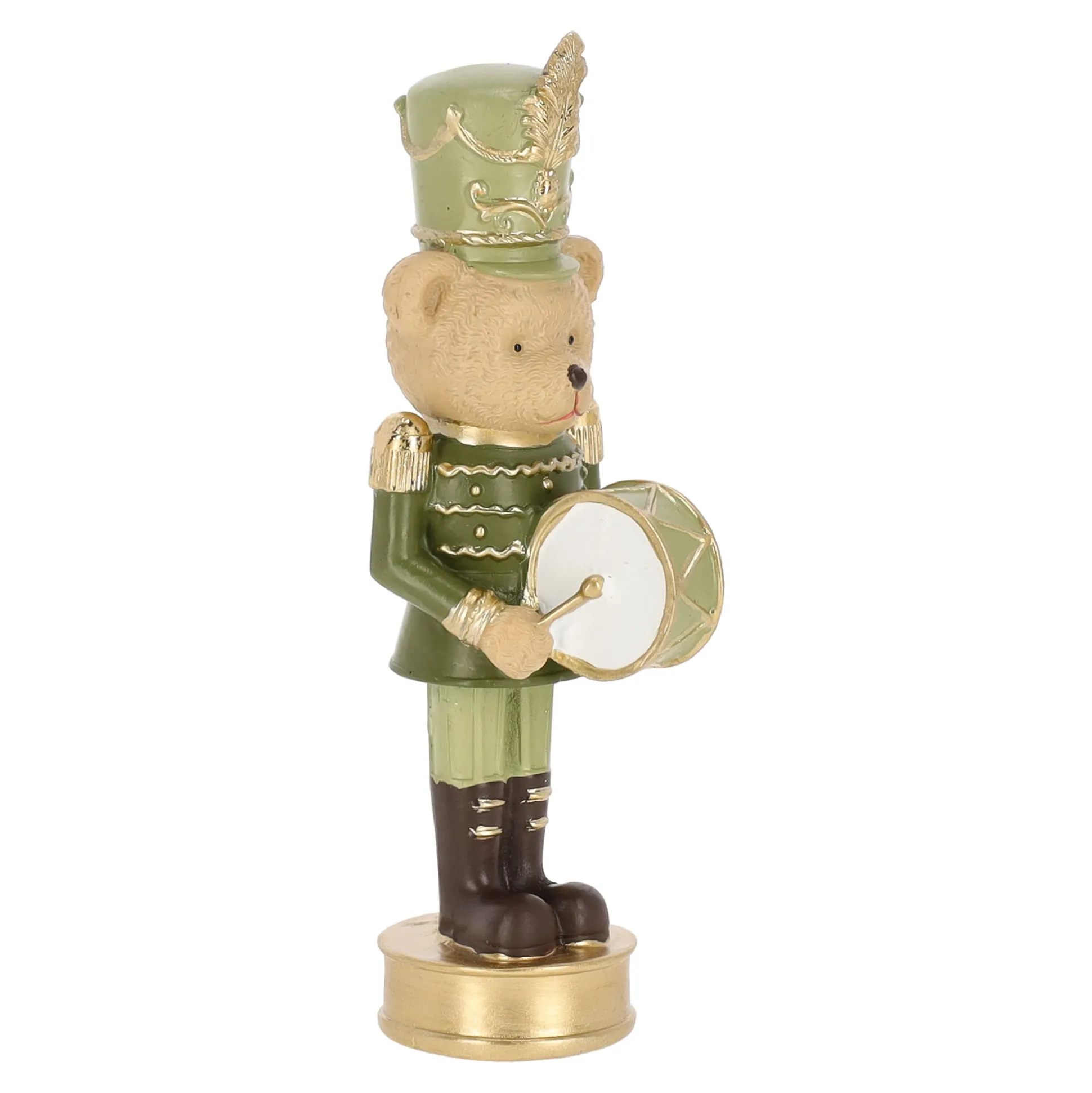 Beeld notenkraker beer groen 17 cm