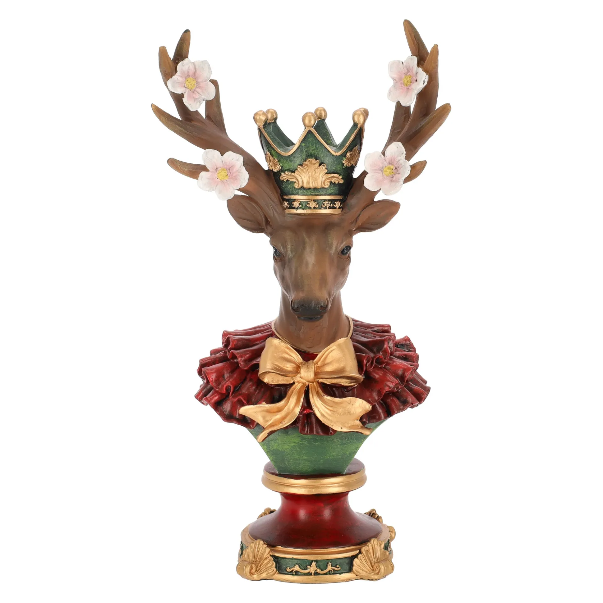 Beeld rendier kroon 33 cm