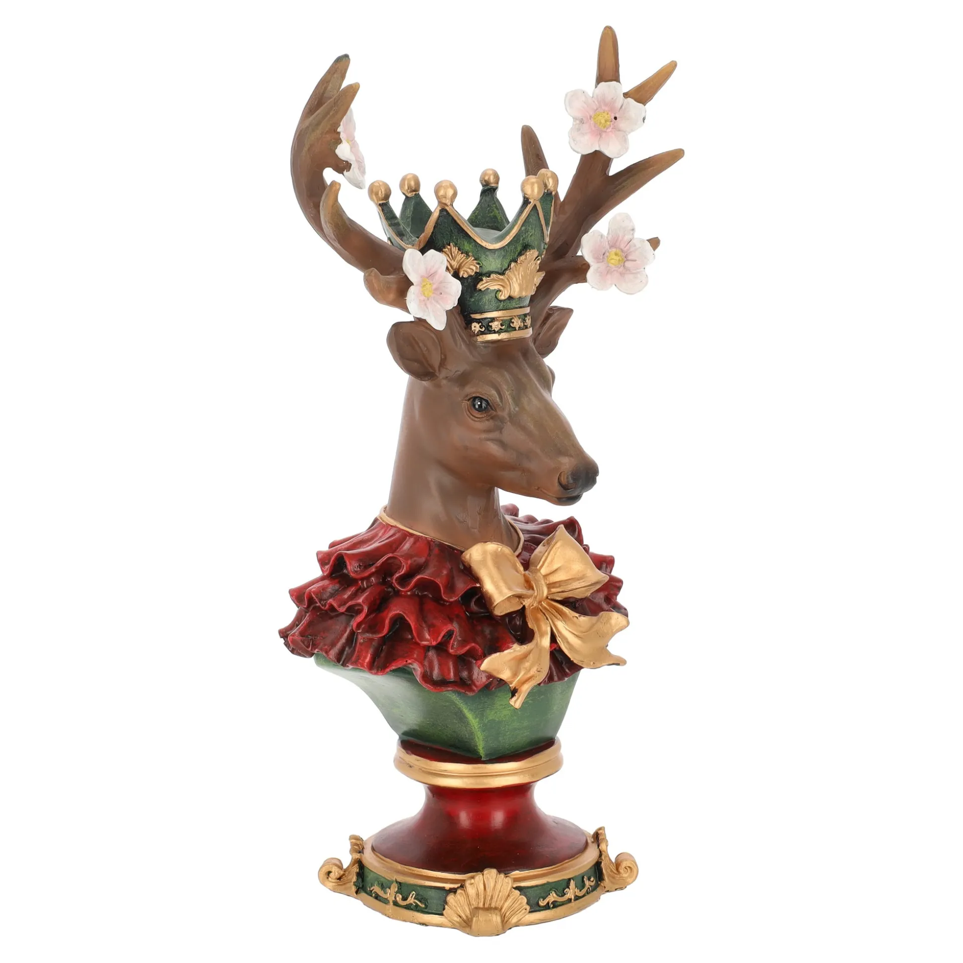 Beeld rendier kroon 33 cm