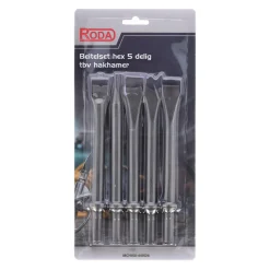 Beitelset hex 5-delig tbv LHH-010 Roda