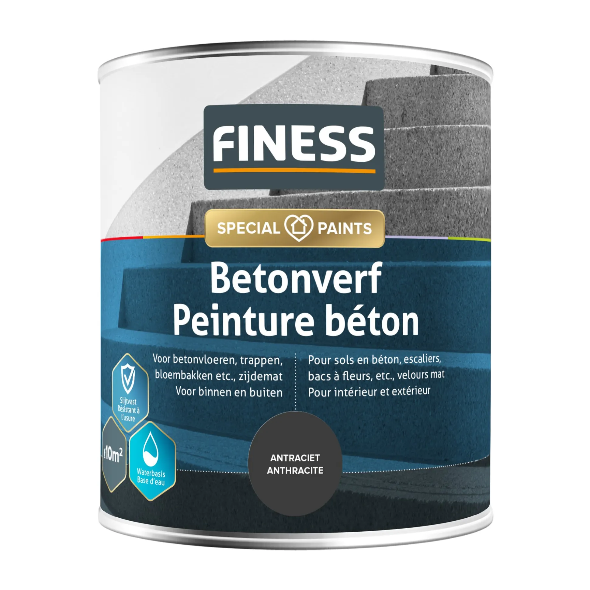 Betonverf acryl antraciet 1454 750 Finess