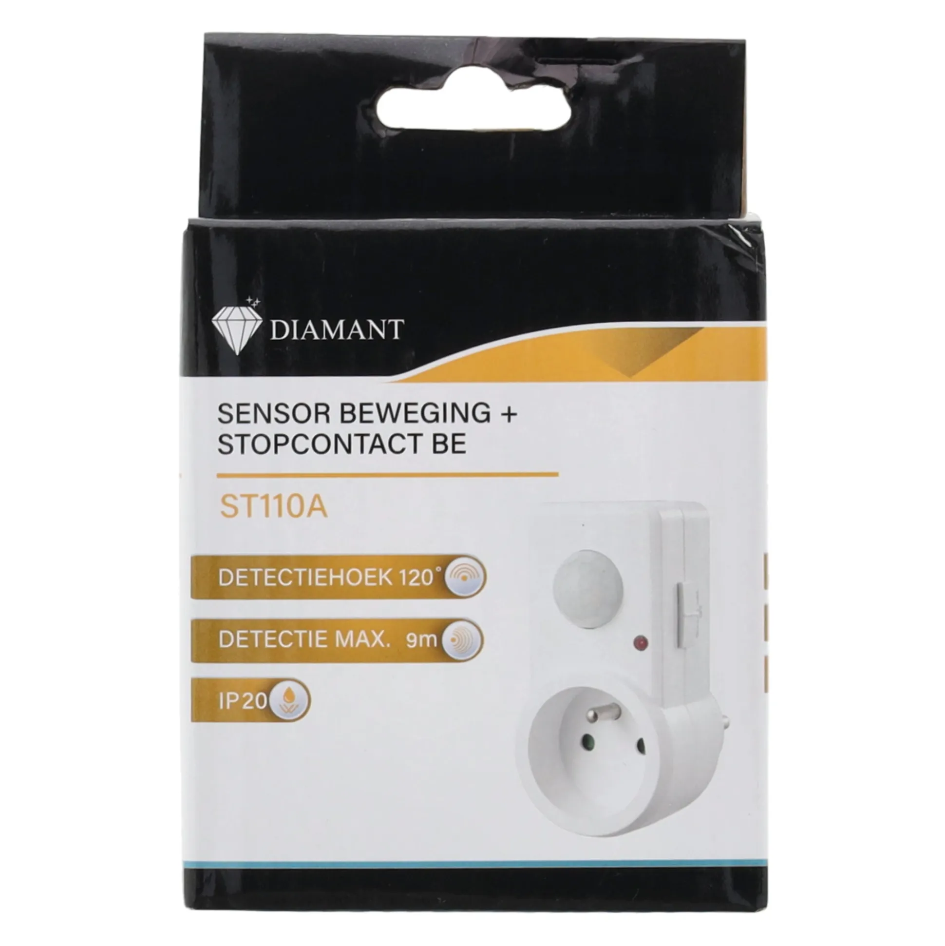 Bewegingssensor met stopcontact BE Diamant