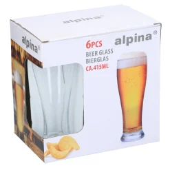 Bierglas 415ml 6st Alpina
