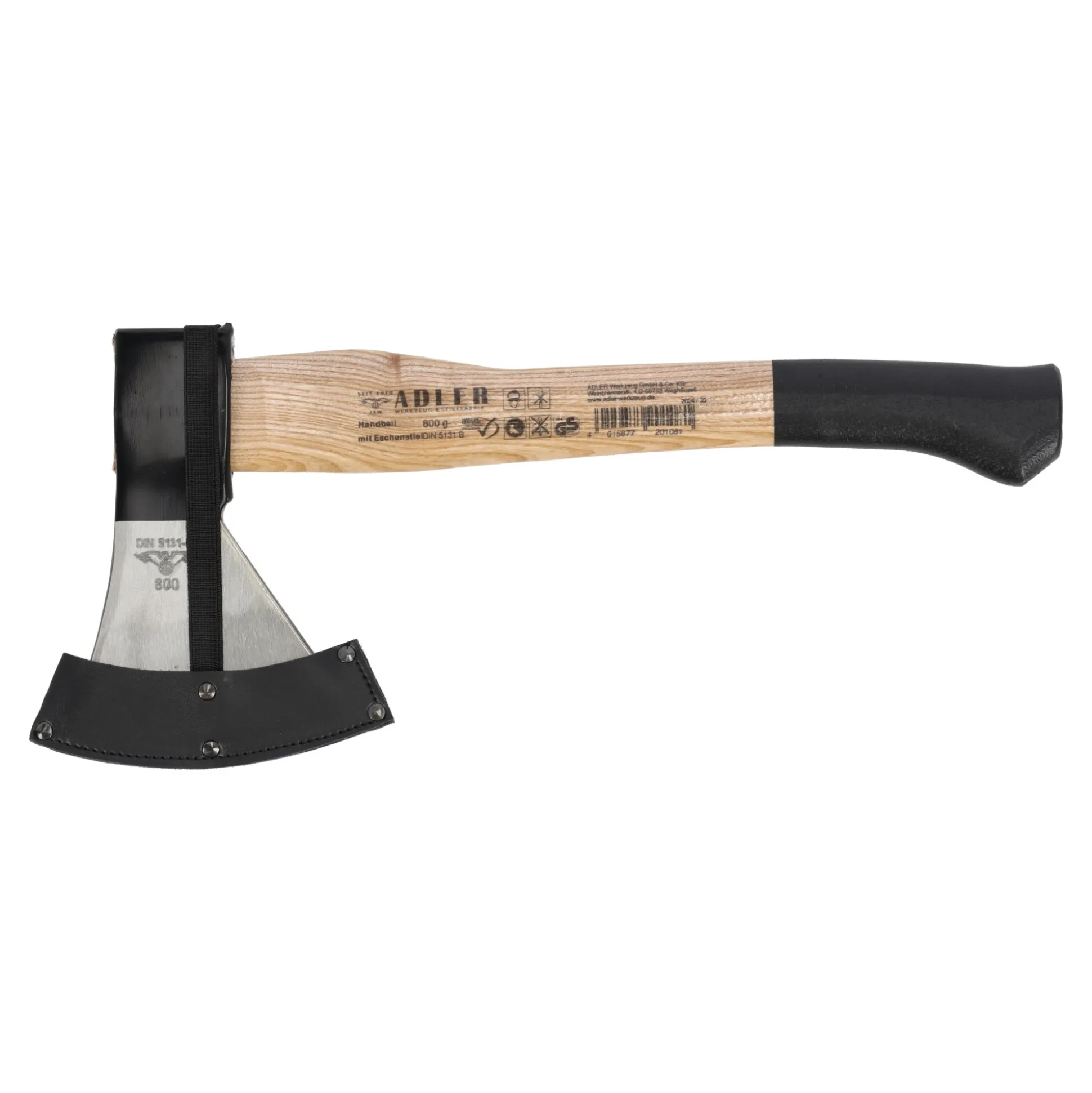 Bijl keuken 800 gr met essen steel 38 cm