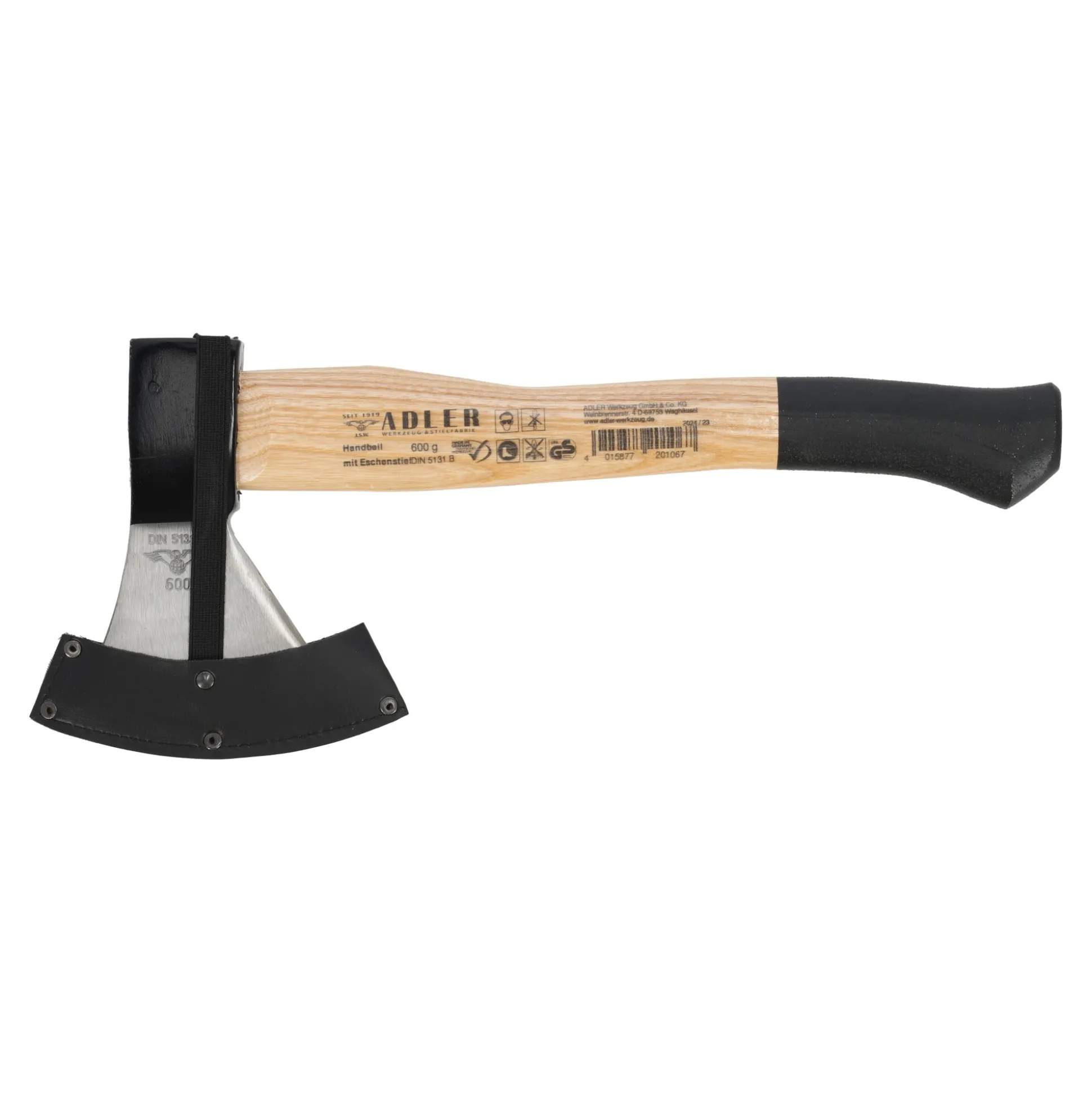 Bijl keuken 600 gr met essen steel 36 cm