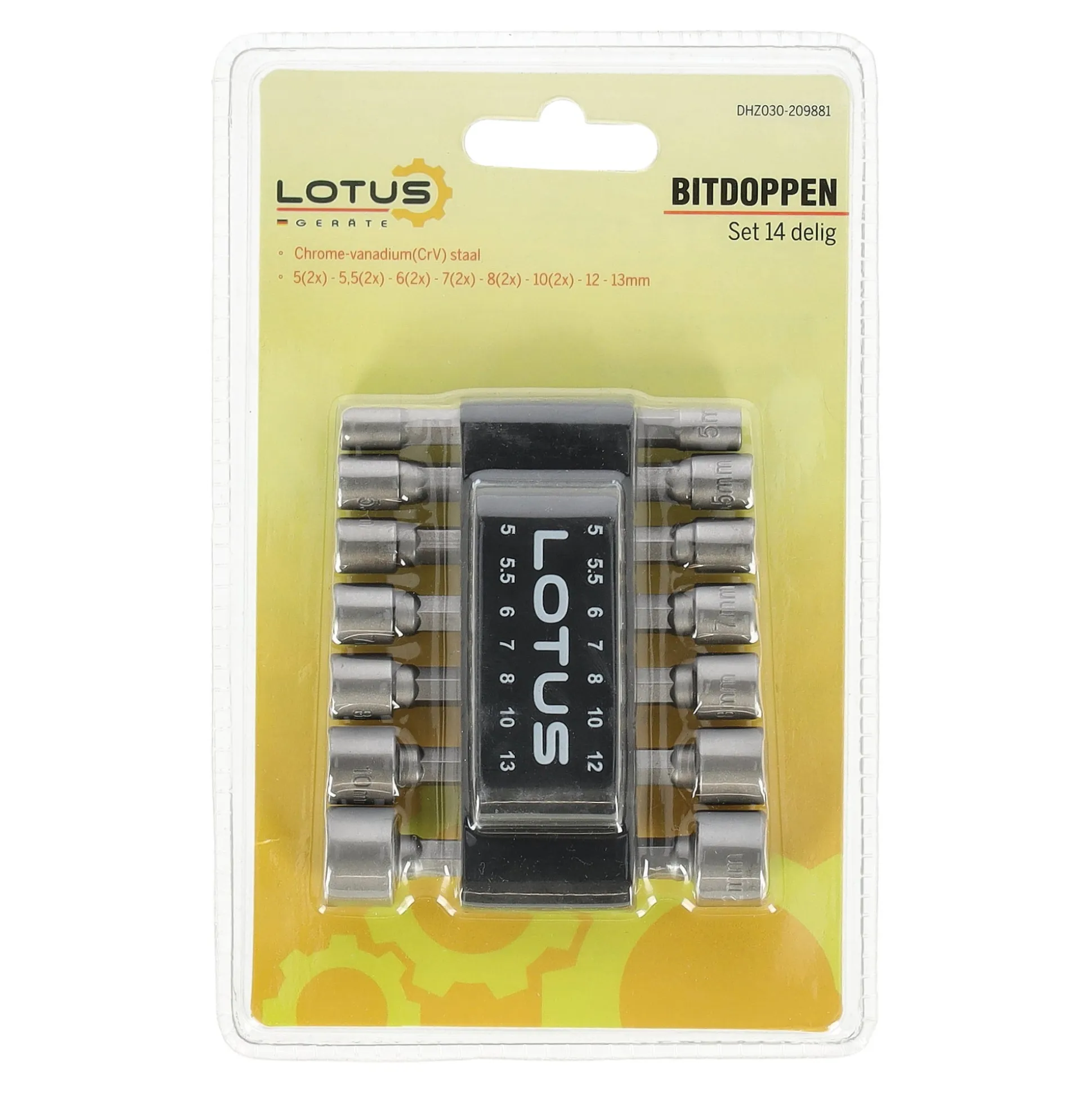 Bitdoppenset 14-delig 5-13 mm Lotus