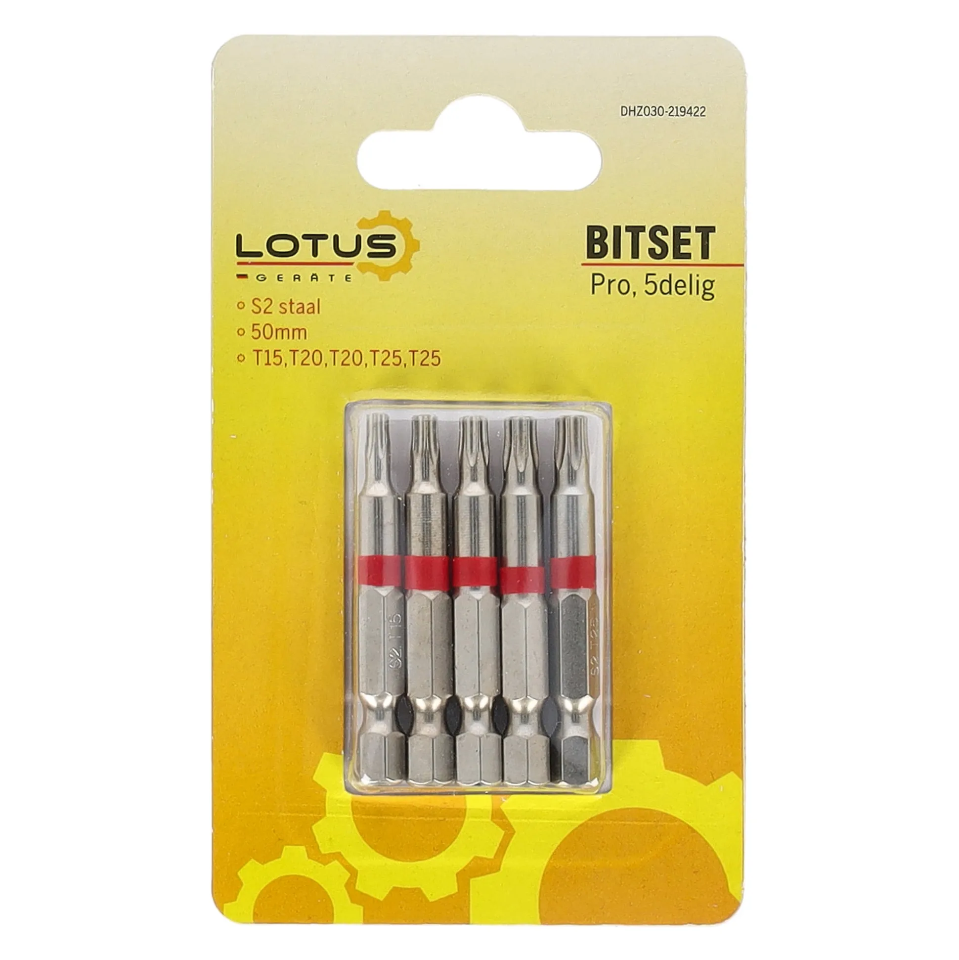 Bitset pro 5-delig torx 15-20-25 Lotus