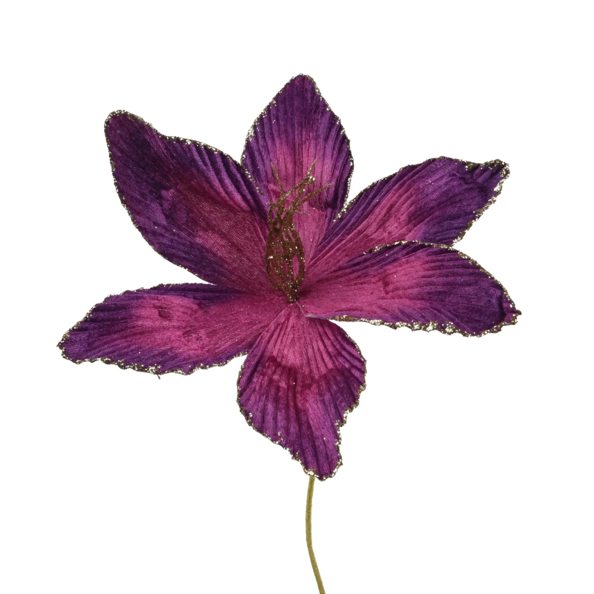 Bloem fluweel paars 60 cm