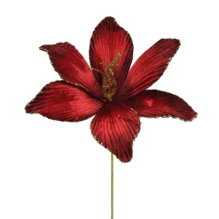 Bloem fluweel rood 60 cm