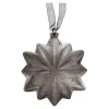 Bloem met lint grijs 19 cm 20 LED-ww