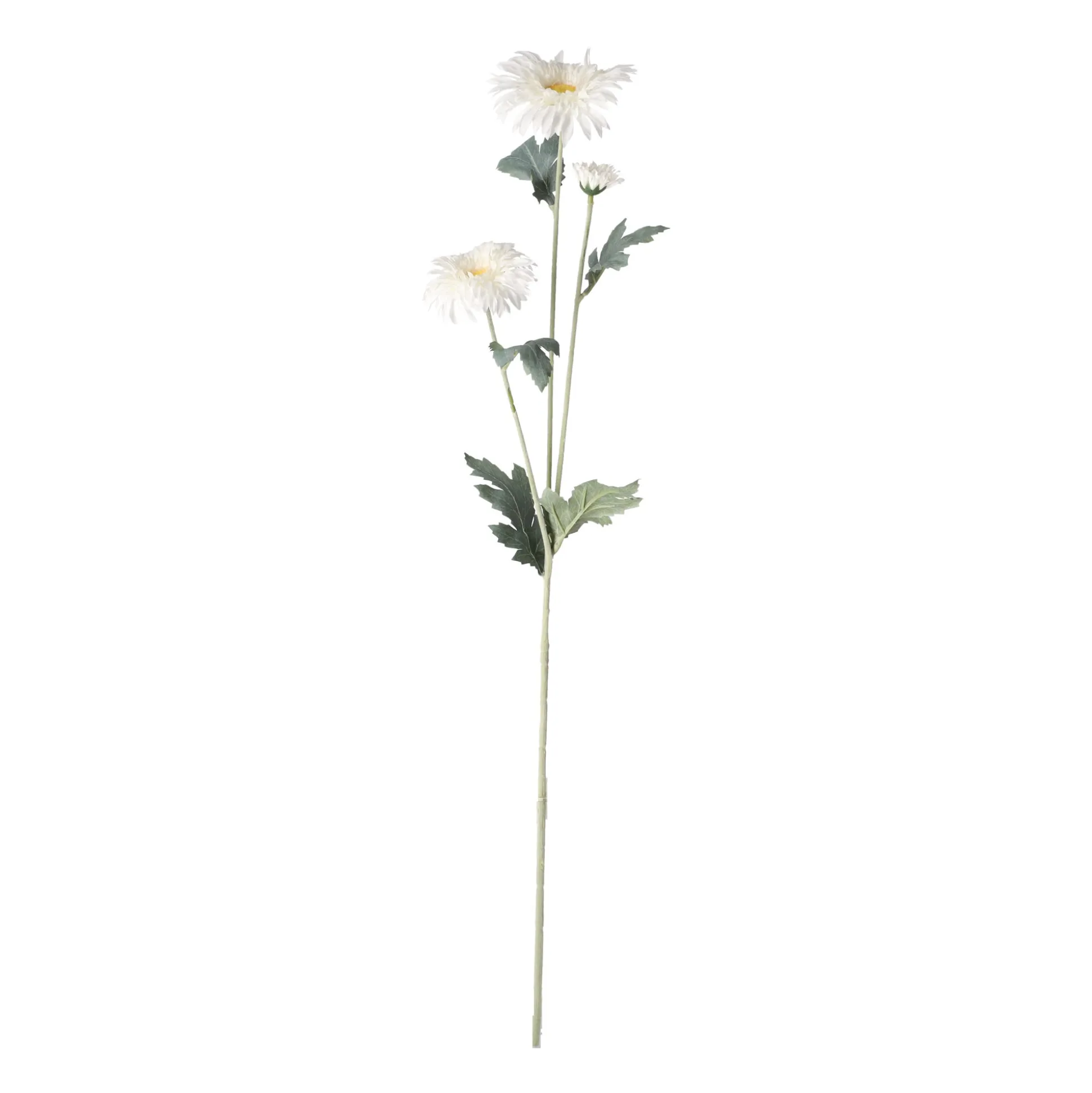 Bloem op steel wit 68 cm