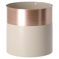 Bloempot 13 x 13 cm grijs rose gold