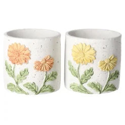 Bloempot cement 10 cm 3 assorti