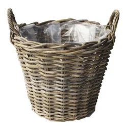 Bloempot classic rattan 30 x 23 cm