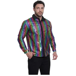 Blouse Carnaval regenboog S