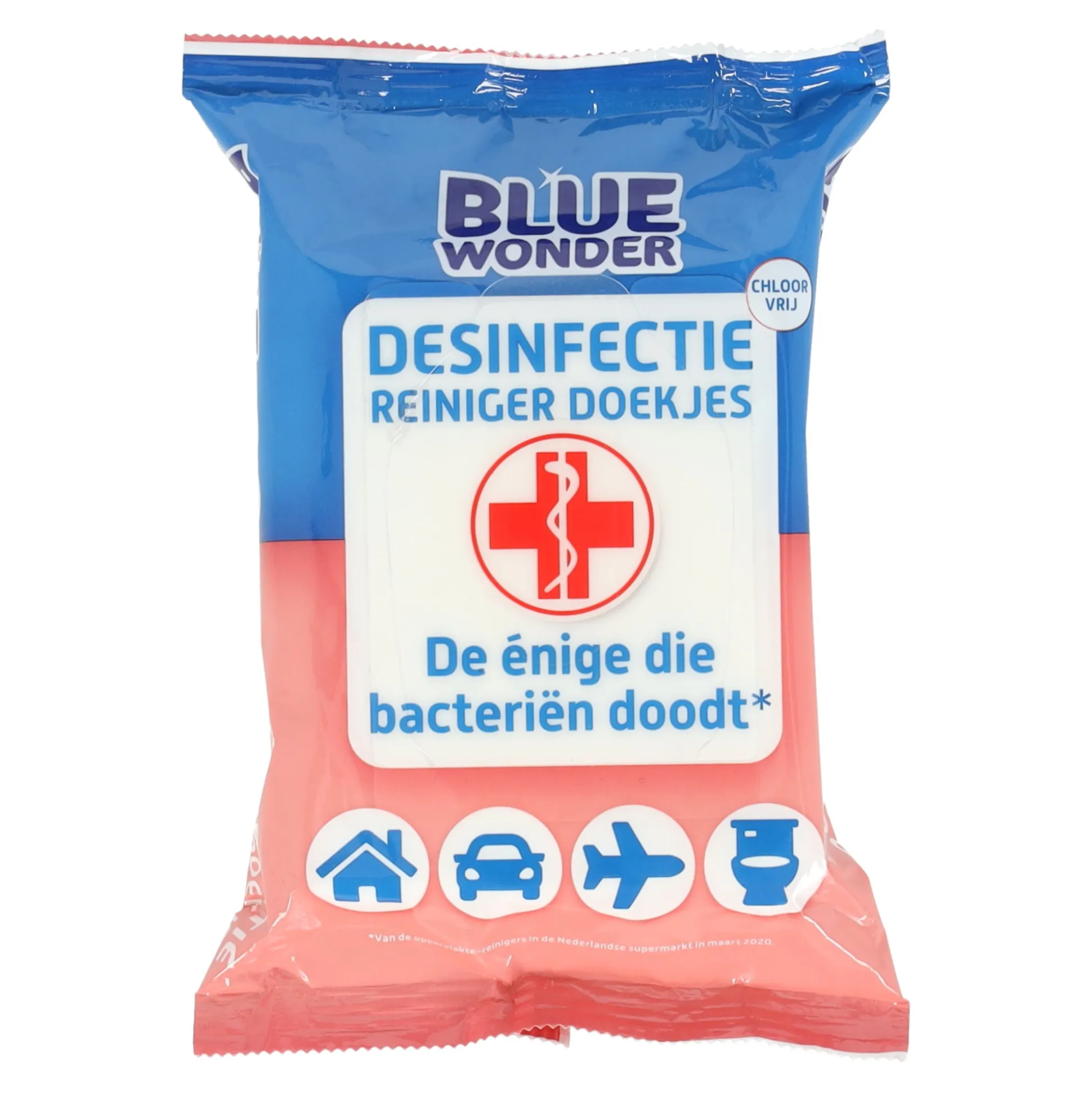 Blue Wonder desinfectie-reiniger doekjes 20st