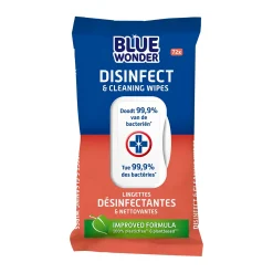 Blue Wonder disinfect & cleaning wipes 72x
