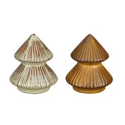 Boom deco glas bruin groen 11cm
