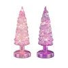 Boom glas roze lila LED 22cm
