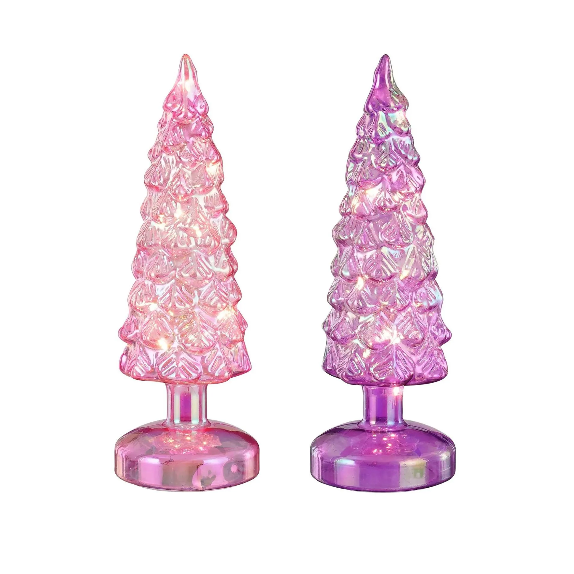 Boom glas roze lila LED 22cm