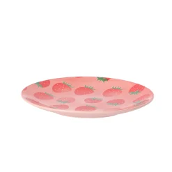 Bord aardbei 21 cm 2 assorti