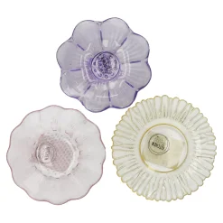 Bord glas bloem 12 cm 3 assorti
